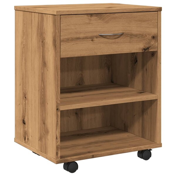 vidaXL Armoire roulante chêne artisanal 46x36x59 cm bois d'ingénierie