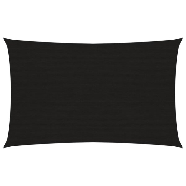 vidaXL Voile d'ombrage 160 g/m² rectangulaire noir 6x8 m PEHD