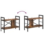 vidaXL Étagère Chêne fumé 75 x 30 x 58 5 cm Bois d'ingénierie