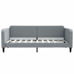 vidaXL Lit de jour avec matelas gris clair 90x190 cm tissu