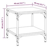 vidaXL Tables d'appoint 2 Pièces Noir 40x40x40 cm Bois d'ingénierie