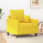 vidaXL Fauteuil Jaune clair 60 cm Tissu