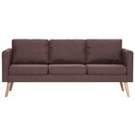 vidaXL Ensemble de canapé 2 Pièces tissu marron