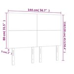 vidaXL Tête de lit à LED Vert foncé 144x5x118/128 cm Velours