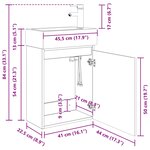 vidaXL Meuble de salle de bain avec robinet Chêne artisanal