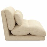 vidaXL Fauteuil de sol ajustable Crème Tissu