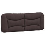 vidaXL Coussin de tête de lit marron foncé 140 cm tissu
