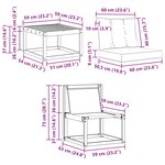 vidaXL Ensemble de canapés d'extérieur 5 Pièces Blanc et Beige