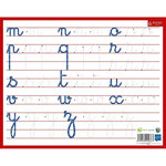 Ardoise effaçable - 2 faces - Lettres de l'alphabet - 21x26 5cm - Scolaire