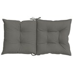 vidaXL Coussins de chaise à dossier bas lot de 2 gris foncé mélangé