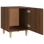 vidaXL Tables de chevet 2 Pièces Chêne marron Bois d'ingénierie