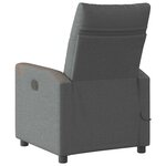 vidaXL Fauteuil de massage inclinable Gris foncé Tissu