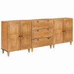 vidaXL Buffet 3 Pièces Marron 60 x 33 x 75 cm bois de manguier massif