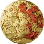 Monnaie WHISPERS OF THE MAPLE AUTUMN Gilded Cuivre 2000 Francs Cameroon 2025 (PRÉCOMMANDE)