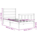 vidaXL Cadre de lit sans matelas 90x200 cm bois de pin massif
