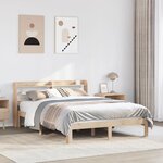vidaXL Cadre de lit et tête de lit sans matelas 135x190 cm