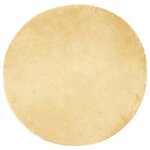 vidaXL Tapis en Peau de Mouton Synthétique Crème 120 x 120 cm
