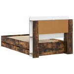 vidaXL Cadre de lit avec rangement Chêne fumé 80 x 200 cm