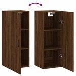 vidaXL Armoire murale chêne marron 34 5x34x90 cm
