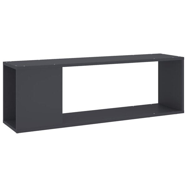 vidaXL Meuble TV Gris 100x24x32 cm Aggloméré