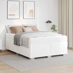 vidaXL Cadre de lit Blanc 140 x 200 cm Faux cuir