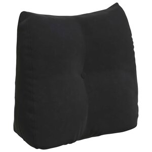 vidaXL Coussin de Dos Noir 45 x 24 x 50 cm Velours