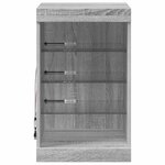 vidaXL Buffet avec lumières LED sonoma gris 41x37x67 cm