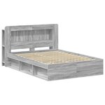 vidaXL Cadre de lit avec rangement Sonoma gris 160 x 200 cm