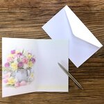 Carte Joyeuses Pâques Bonne Fête - Avec Enveloppe 12x19 5cm