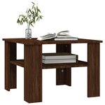 vidaXL Table basse Chêne marron 60x60x42 cm Bois d'ingénierie