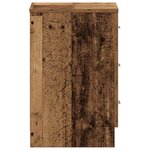 vidaXL Table de chevet vieux bois 38x35x55 cm bois d'ingénierie