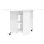 vidaXL Table à dîner 115 x 70 x 75 cm Bois d'ingénierie Blanc