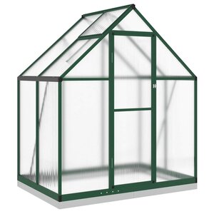 vidaXL Serre avec cadre de base vert 169x114x202 cm aluminium
