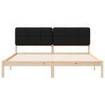 vidaXL Cadre de lit avec tête de lit rembourrée Noir 180 x 200 cm