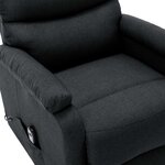 vidaXL Fauteuil Gris foncé Tissu