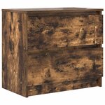 vidaXL Meuble TV chêne fumé 60x35x54 cm bois d'ingénierie
