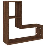 vidaXL Étagères murales 2 Pièces Chêne marron 50x15x50 cm Bois ingénierie