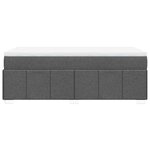 vidaXL Sommier à lattes de lit avec matelas Gris foncé 100x200cm Tissu