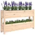 vidaXL Jardinière 112x25x66 cm Bois massif de pin