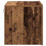 vidaXL Cabinet de chevet mural avec tiroir Bois ancien 50 x 39 x 41 cm