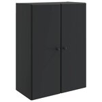 vidaXL Armoire Murale 66 x 34 5 x 90 cm Bois d'ingénierie Noir
