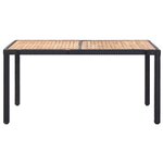vidaXL Ensemble à manger d'extérieur 7Pièces coussins résine tressée noir