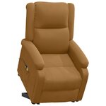 vidaXL Fauteuil de massage Marron Velours