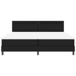vidaXL Lit à ressorts avec matelas Noir 200 x 200 cm Simili cuir