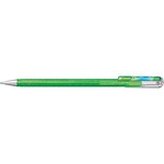 Roller encre gel métallique Dual Metallic  Vert clair + Bleu/Rouge métallique PENTEL