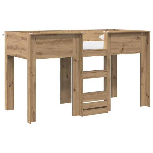 vidaXL Lit Superposé pour Enfants Chêne artisanal 75 x 190 cm