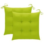 vidaXL Chaises pliables d'extérieur lot de 2 et coussins Bois d'acacia