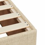 vidaXL Sommier à lattes de lit avec matelas Crème 120x200 cm Tissu