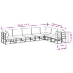vidaXL Ensemble de canapé de jardin 7 Pièces Noir 70 x 70 x 32 cm