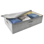 vidaXL Boîtes de rangement 2 Pièces Tissu 70x40x18 cm Gris